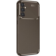 Eco Port Samsung Galaxy A26 Kılıf Auto Focus Karbon Kapak - Kahverengi