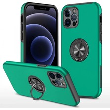 Eco Port Apple Iphone 12 Pro Max Kılıf Elit Yüzüklü Kapak - Yeşil