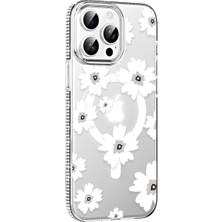 Eco Port Joko Apple Iphone 14 Pro Max Floral Magsafe Kapak - Beyaz