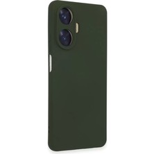Uravas Store Newface Realme C55 Kılıf Nano Içi Kadife Silikon - Koyu Yeşil