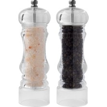 Empressco Akrilik Baharat Öğütücüsü, 14 cm 2 Adet, Tuz Karabiber Değirmeni Öğütücü