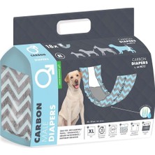 M-Pets Carbonlu Dıapers Erkek Köpekler Için Külot (Xl) 18Lİ