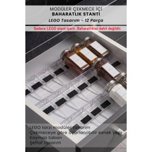 Empressco Modüler Çekmece Içi Baharatlık Standı LEGO Tasarım Birleştirilebilir Düzenleyici Set | 12 Parça