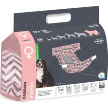 M-Pets Carbonlu Dıapers Dişi Köpekler Için Külot (Xxl) 15Lİ