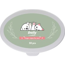 M-Pets Daily Kedi ve Köpek Kulak Temizliği Için Parmak Pedi 50Lİ