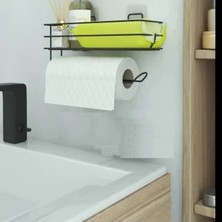ABM Yapışkanlı Raflı Havlu Askısı,baharatlık Askısı,kağıt Havlu Askılı Duvar Tipi Baharatlık ve Şampuanlık, Banyo ve Mutfak Için Uygun,delmeden Vidalamadan Kolay ve Pratik Montaj Havlulukluraf Diğer
