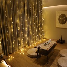 Zenviaa 8 Fonksiyonlu 200 LED 10 Saçak Şerit LED 2x2 Perde Ip LED (Gün Işığı) ZENVIAA365423
