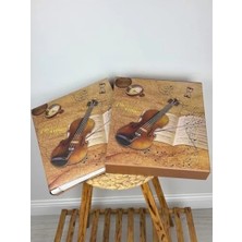 1001 Fırça RS25 Fotoğraf Albümü 10X15CM 600 Lük Keman Desenli Kutulu Yatay Dikey Modeli
