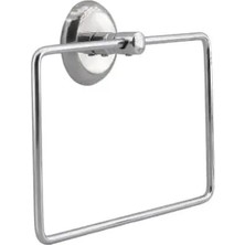 ABM Kare Krom Havlu Halkası Duvara Monte, Parlak Krom Kaplama Metal Banyo Havluluğu, Modern Tasarım Kare Havlu Askılığı, Lavabo Yanı Havlu Tutucu Banyo Aksesuarı Diğer