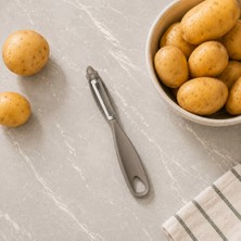 Pratik Sebze Soyacağı Paslanmaz Çelik Bıçaklı Ergonomik Yan Soyacak Patates Sebze Meyve Soyucu Sariva Home