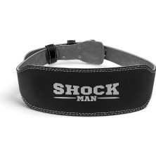 Shock Man Suni Deri Ağırlık Kemeri - Siyah M
