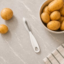 Pratik Sebze Soyacağı Paslanmaz Çelik Bıçaklı Ergonomik Yan Soyacak Patates Sebze Meyve Soyucu Sariva Home