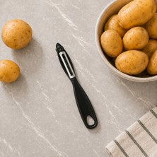 Pratik Sebze Soyacağı Paslanmaz Çelik Bıçaklı Ergonomik Yan Soyacak Patates Sebze Meyve Soyucu Sariva Home