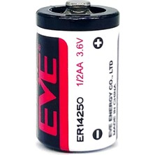 Eve ER14250 1/2AA Size 3.6V 1200 Mah Şarjsız Li-Socl2 Lithium Pil