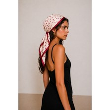 Nazzain Kırmızı Puantiyeli Fular Bandana