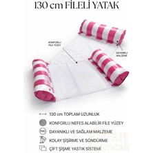 Empressco Fileli Orta Yüzeyli Serin Tutan Dayanıklı Şişme Deniz ve Havuz Yatağı 130 cm