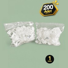 Seviye Tespit Klipsi 1 mm 200 Adet Seramik Fayans Eşitleme Sistemi Derz Ayar Aparatı