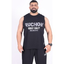 Ruchon Nutrition Ruchon Athlete Quality 2805 Erkek Wide Fitness Atlet %100 Pamuk Siyah Xl