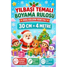 Haydi Dekor Çocuklar Için Yılbaşı Temalı Boyama Rulosu – 30 cm x 5 M | Eğitici, Eğlenceli ve Yaratıcı Aktivite Kağıdı”