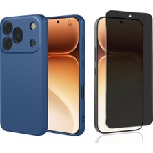 Coolacs Honor 600 Pro Uyumlu Içi Kadife Lansman Kılıf ve Hayalet Privacy Ekran Koruyucu Set