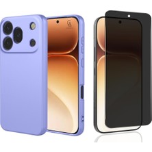 Coolacs Honor 600 Pro Uyumlu Içi Kadife Lansman Kılıf ve Hayalet Privacy Ekran Koruyucu Set