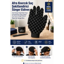 Transformacion Afro Twist Süngerli Saç Şekillendirme Eldiveni Kıvırcık ve Dalgalı Saç Yapıcı Doğal Bukle Eldiven Tarak 721389