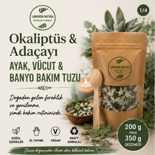 Laborem Natura Okaliptüs-Adaçayı Çok Amaçlı Banyo, Ayak ve Vücut Tuzu | Mineralli Rahatlatıcı Bakım Tuzu 350 Gr.