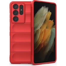 Samsung Galaxy S21 Ultra Kılıf Optimum Silikon - Kırmızı