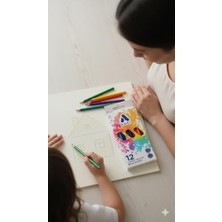 Karton Kutu Boya Kalemi, 12 Renk, Tam Boy, Parlak ve Canlı Renkler, Kolay Açılır, Kırılmaya Dayanıklı Uçlar, Okul ve Sanat Için Ideal