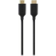Ethernet Destekli HDMI Kablosu, M/m, Altın Kaplama Konnektörler, 1 M, Siyah