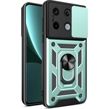 Xiaomi Poco X6 Pro Kılıf Pars Lens Yüzüklü Silikon - Yeşil