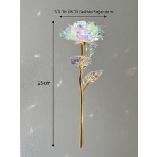 Dekoratif Galaksi Gül, Işıltılı Holografik Yapay Gül, Altın Renk Gövdeli Renk Değiştiren Tasarım Gül, Sevgililer Günü, Yıldönümü ve Doğum Günü Için Romantik Hediyelik
