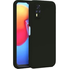 Vivo Y53S Kılıf Nano Içi Kadife Silikon - Siyah