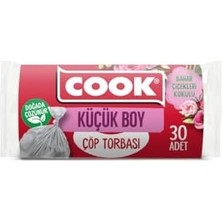 Kokulu Çöp Torbası, Küçük Boy, 40 x 47 Cm, 30 Yaprak, Bahar Çiçekleri Kokulu, Şeffaf