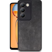 Vivo V30 Lite 4g Kılıf Aras Deri Kapak - Siyah