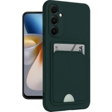 Samsung Galaxy A26 Kılıf Kelvin Kartvizitli Silikon - Koyu Yeşil