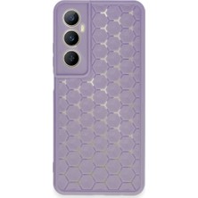 Realme C65 Kılıf Petek Silikon Kapak - Lila