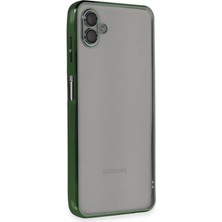 Samsung Galaxy A04 Kılıf Razer Lensli Silikon - Yeşil