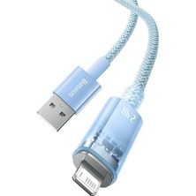 Explorer Serisi Hızlı Şarj Kablosu Akıllı Sıcaklık Kontrolü USB To Ip 2.4A, 2m, Mavi