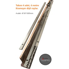 New Speed Çelik Dişli Ray M4 8 30 1005MM 4lü Takım Sürgülü Kapı Sistemleri Kremayer