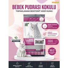 Decent Premium Bebek Pudrası Kokulu Ince Taneli Kedi Kumu 10 L