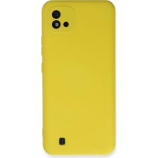 Realme C11 2021 Kılıf Nano Içi Kadife Silikon - Sarı