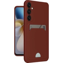 Samsung Galaxy A55 5g Kılıf Kelvin Kartvizitli Silikon - Bordo