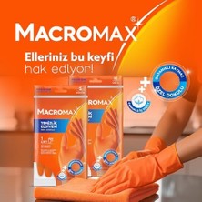 Macro Max Büyük Boy Large Beden Temizlik Eldiveni Pamuklu Iç Yüzeyli, Kaydırmaz Desenli