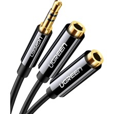 3.5mm 2'li Aux Kulaklık Çoklayıcı, Siyah
