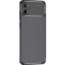 Samsung Galaxy A05 Kılıf Auto Focus Karbon Kapak - Siyah