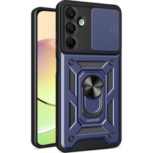 Samsung Galaxy A56 Kılıf Pars Lens Yüzüklü Silikon - Lacivert