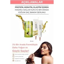 Deoproce Protein, Keratin, Elastin Içeren Hasarlı Saçlar Için 3'ü Bir Arada Yoğun Saç Bakım Serumu 10G