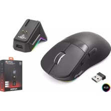 Mofan MF1216B Kablosuz Gaming Rgb Mouse Şarj Standlı - Siyah