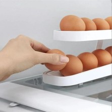 Pratik Buzdolabı Yumurta Standı 2 Katlı Raf Buzdolabı Organizer